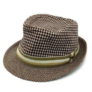 Peter Grimm Wool Blend Brown Chevron Fedora Hat